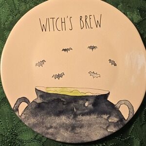 Rae Dunn 8 1/4" Witch's‎ Brew Plate with Green Accents #4
